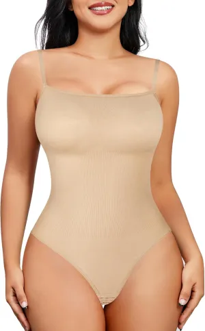 Nebility Shapewear Waist Trainer Bodysuits Women Clothing Tummy Control Seamless Full Body Shaper Square Neck Jumpsuits Top
