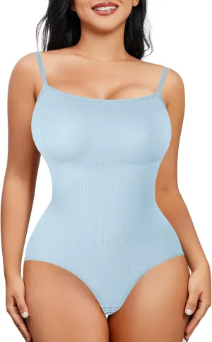 Nebility Shapewear Waist Trainer Bodysuits Women Clothing Tummy Control Seamless Full Body Shaper Square Neck Jumpsuits Top