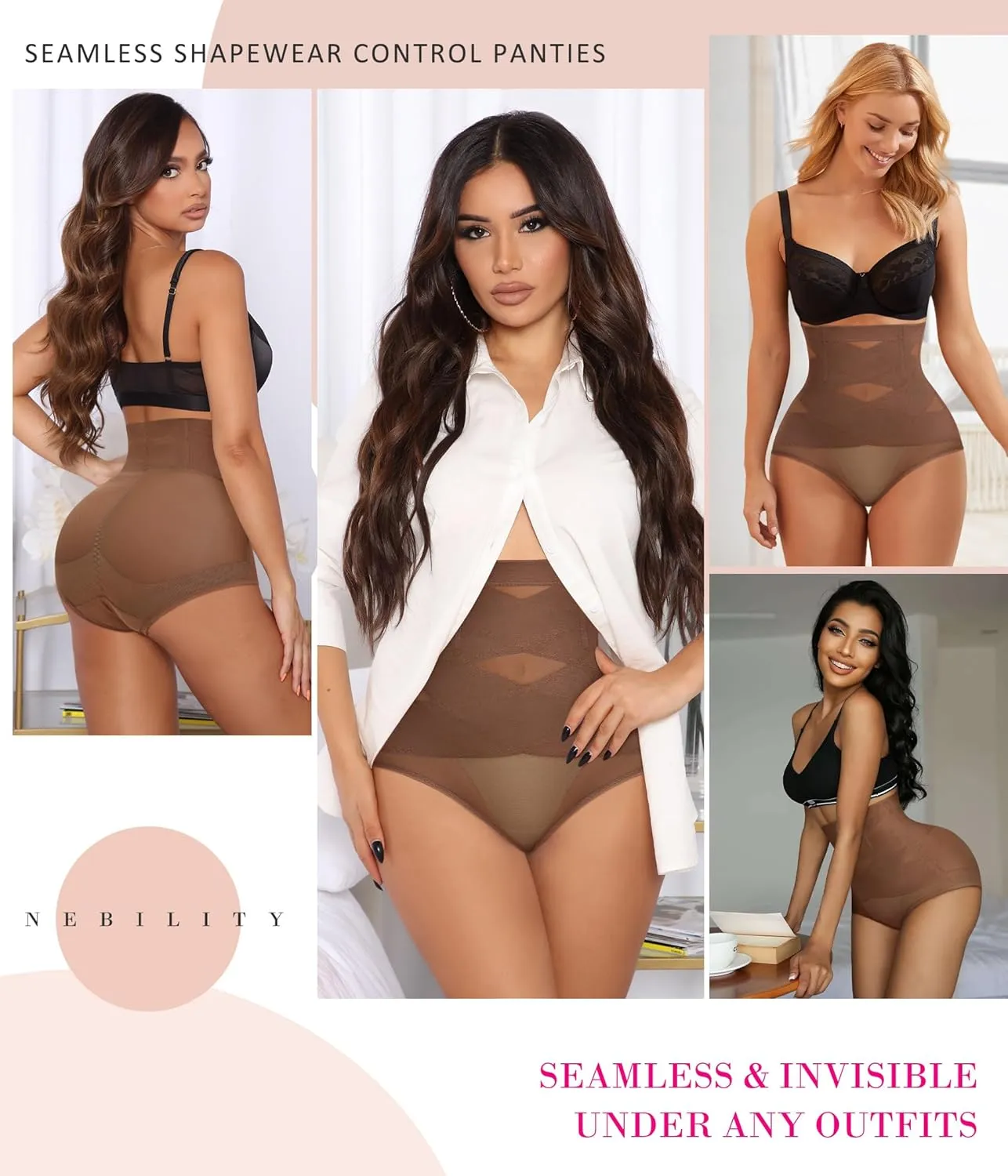 Nebility Womens' Tummy Control High Waist Trainer Body Shaper