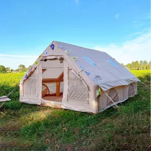 NIEH 12㎡ Large Space Inflatable Tent, Outdoor Camping Quick and Easy-to-Build Cabin, Portable Rainproof Inflatable Cabin