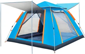 NIEH Outdoor Camping Tent, Automatic Pop-Up Quick Open Tent, Wind Proof Anti-UV, with Carry Bag, for Camping, Traveling, Hiking or Backyard Fun, Blue