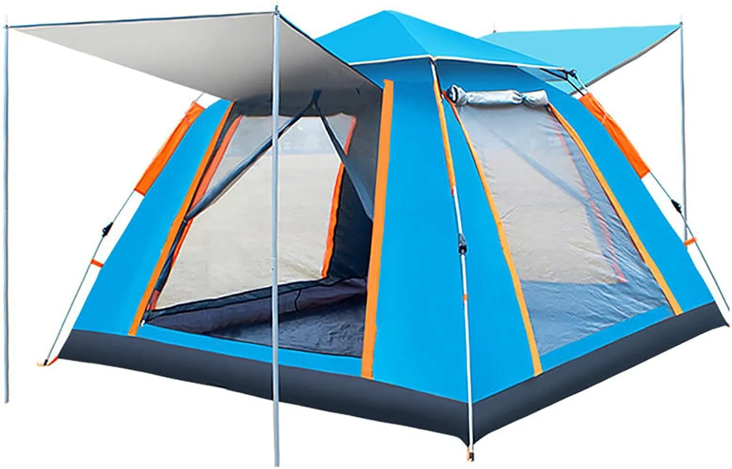 NIEH Outdoor Camping Tent, Automatic Pop-Up Quick Open Tent, Wind Proof Anti-UV, with Carry Bag, for Camping, Traveling, Hiking or Backyard Fun, Blue
