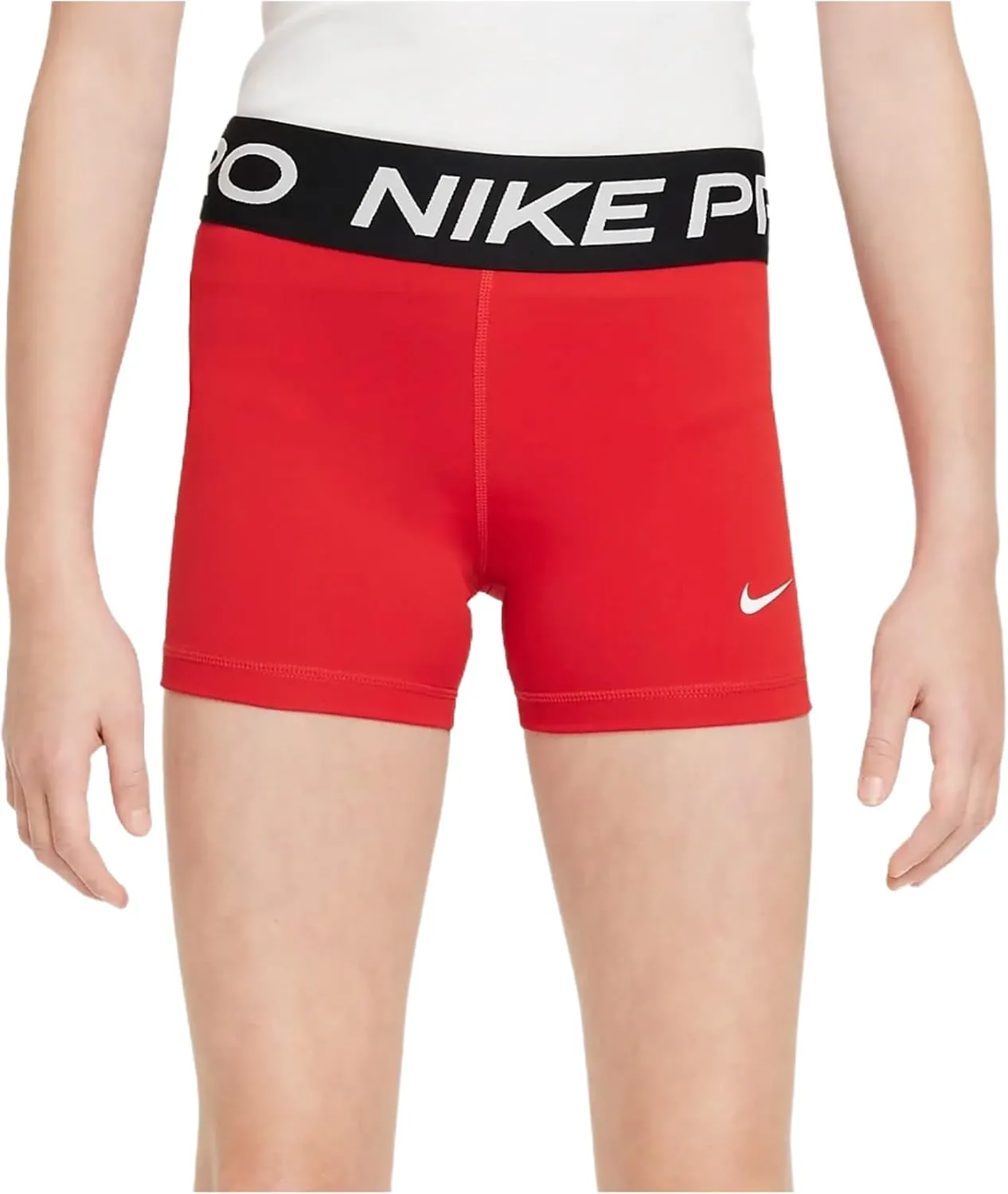 Nike Pro Big Kids' (Girls') Shorts (University RED/White, DA1033-657)