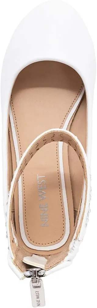 Nine West Girls Dress Shoes Ballerina Flat Ankle Strap Ballet Flat for Wedding Party School (Toddler-Little Kid-Big Kid)