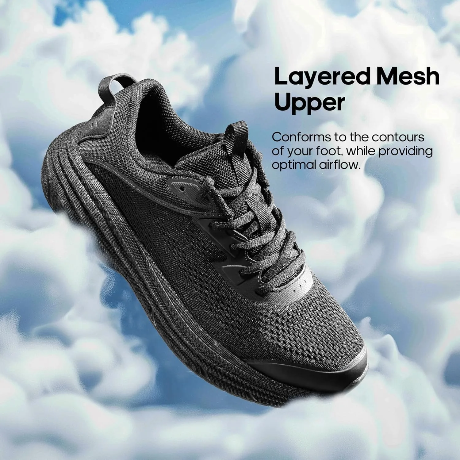 NORTIV 8 Men's Running Walking Tennis Shoes Comfortable Cushioning Non-Slip Breathable Athletic Gym Workout Cross Trainer Jogging Sneakers