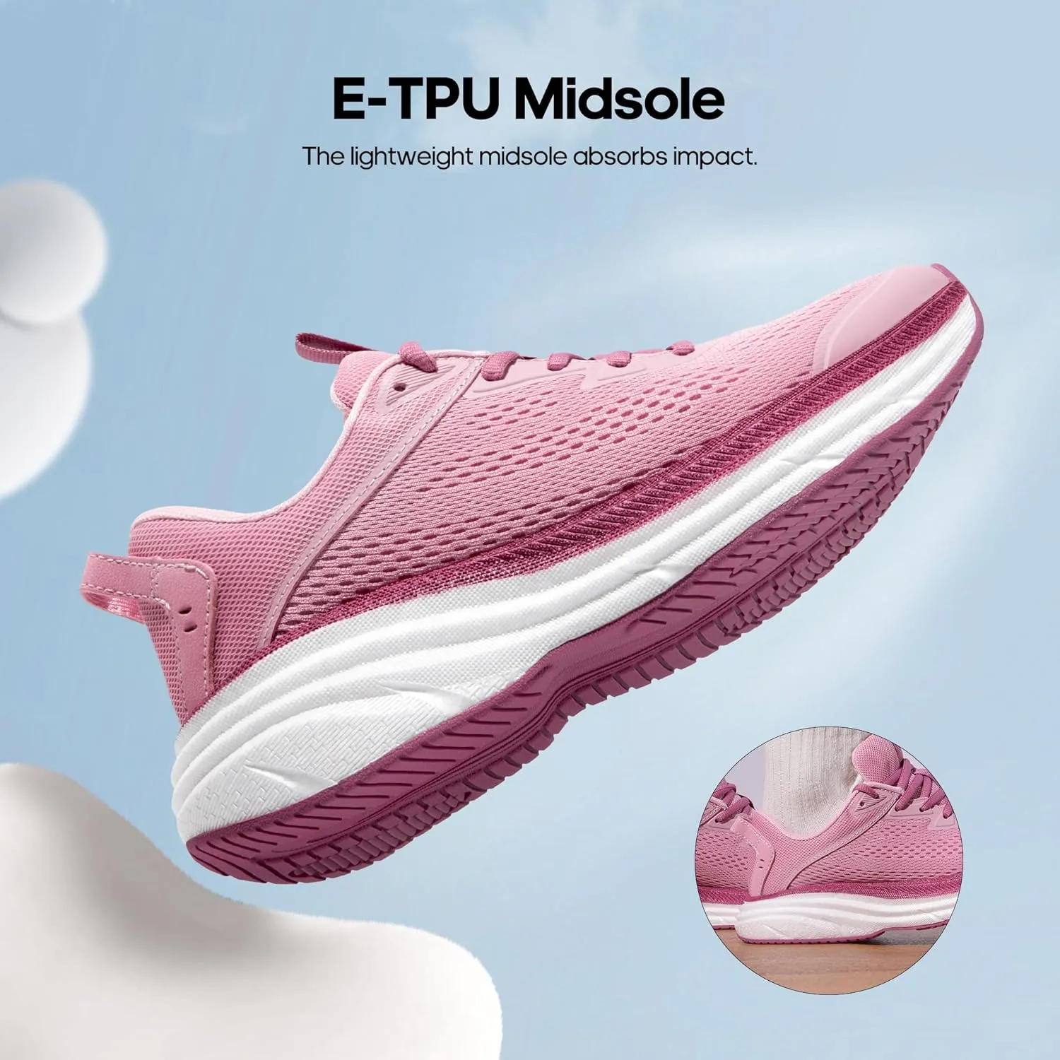 NORTIV 8 Women's Running Walking Tennis Shoes FlexLife Comfortable Cushioning Non-Slip Breathable Athletic Gym Workout Cross Trainer Jogging Sneakers