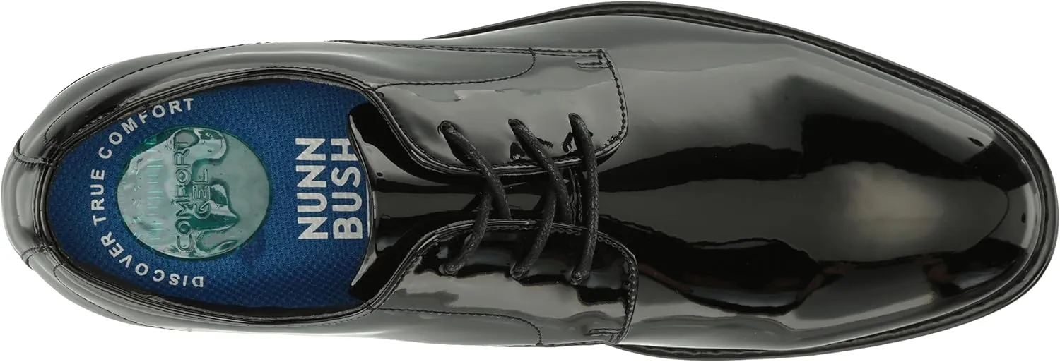 Nunn Bush Men's Centro Flex Plain Toe Oxford Formal Lace Up Tuxedo Shoe