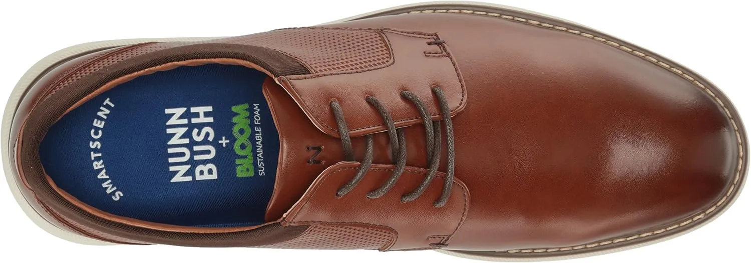 Nunn Bush Men's Chase Plain Toe Oxford Contemporary Lace Up