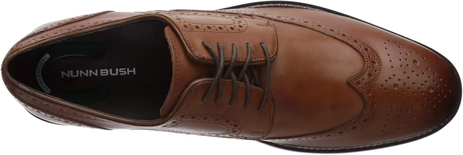 Nunn Bush Men's Nelson Wing Tip Oxford Dress Casual Lace-Up
