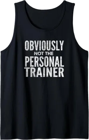 Obviously Not The Personal Trainer, Distressed Look Tank Top