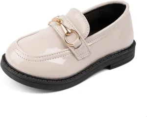 ohsofy Girls Oxford Flats Dress Shoes Casual Penny Loafers Comfort Non-Slip Sole Wedding Party School Uniform (Toddler/Little Kid)