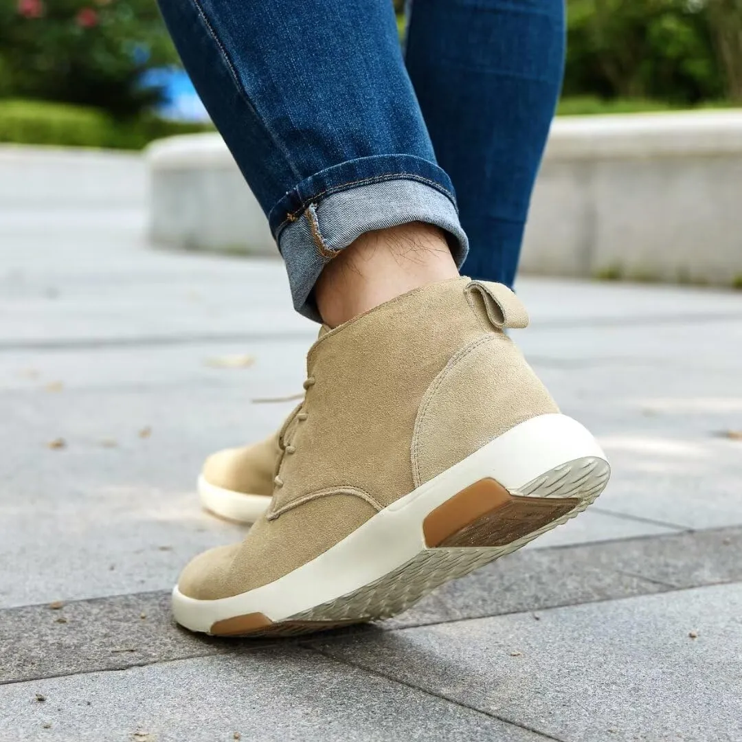 OrthoComfoot Men's Orthopedic Ankle Boots Walking Shoes: Arch Support Leather Dress Oxfords for Plantar Fasciitis, Comfortable Orthotic Fashion Sneakers for Foot Heel Pain Relief
