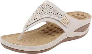 Orthopedic Sandals for Women 2025 Summer Beach Flip Flops with Arch Support Non Slip Wedge Wide Width Comfort Sandals