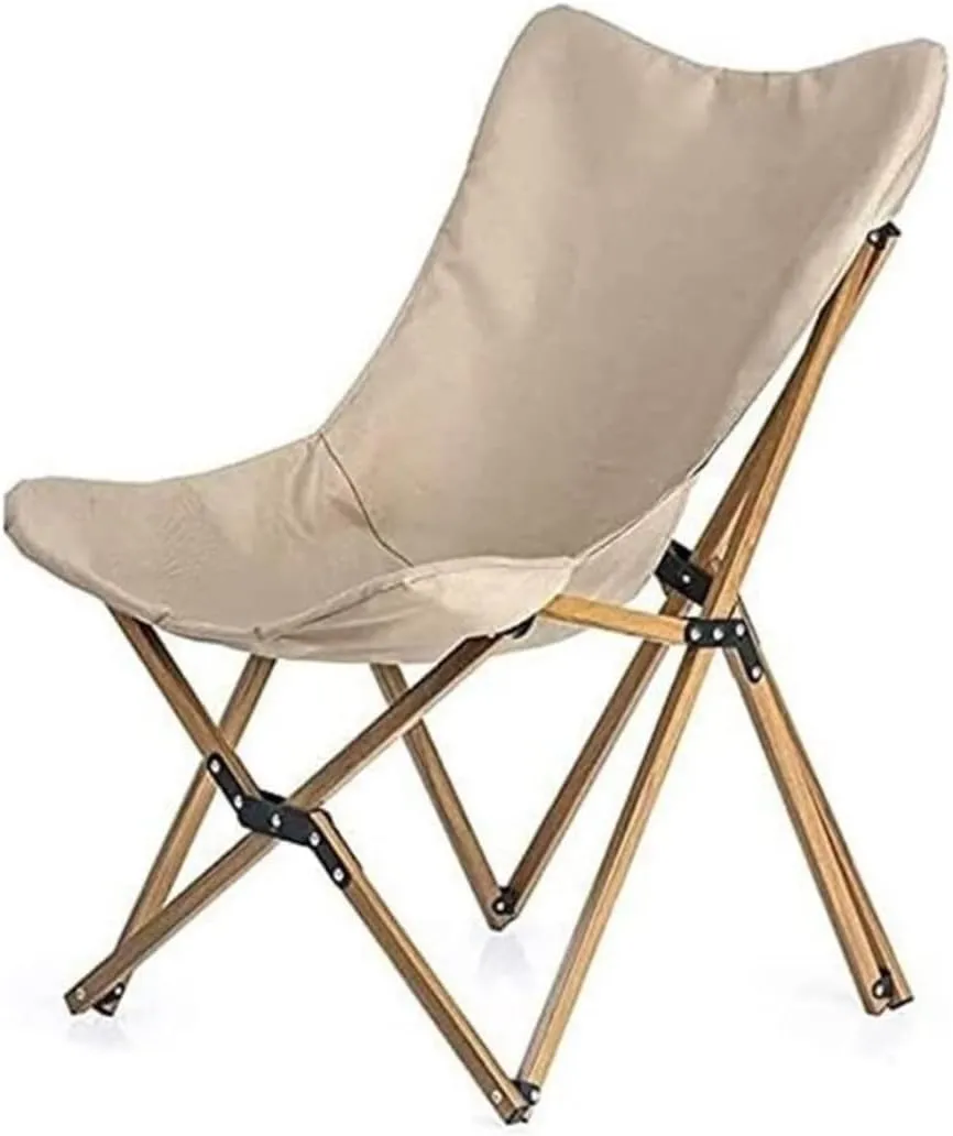 Outdoor Camp Chairs, Outdoor Camping Chair Portable Folding Chair Fishing Chair Sandy Beach Recliner for Camp BBQ Picnic Beach Park Lawn Chairs Adults(A), 53*51*81cm