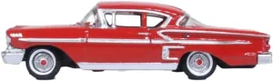 Oxford Diecast 1958 Chevy Impala Sports Coupe Rio Red 1:87 Scale 87CIS58003