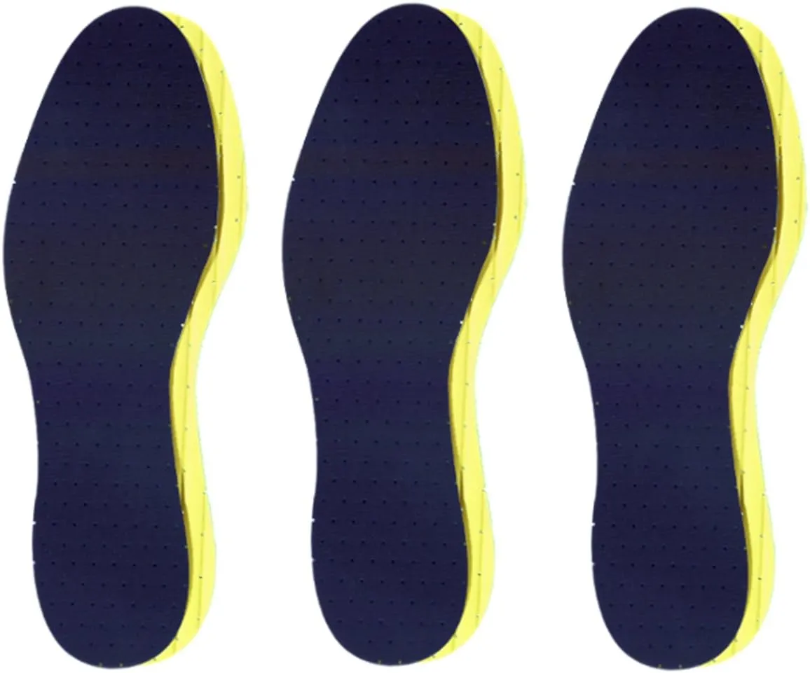 Pedag Soft | Fabric Covered Latex Foam Insoles | Lemon Scented | Women US 9 / Men 6/ EU 39 | 3 Pair