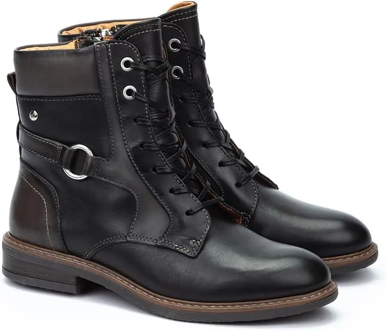 PIKOLINOS Flat Ankle Boots Leather Aldaya for Woman