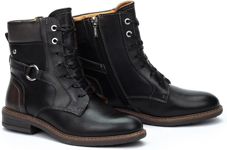 PIKOLINOS Flat Ankle Boots Leather Aldaya for Woman