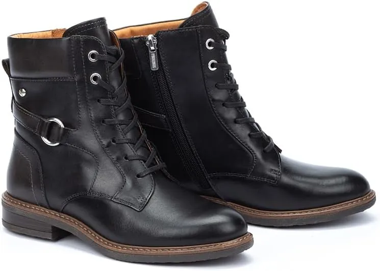 PIKOLINOS Flat Ankle Boots Leather Aldaya for Woman