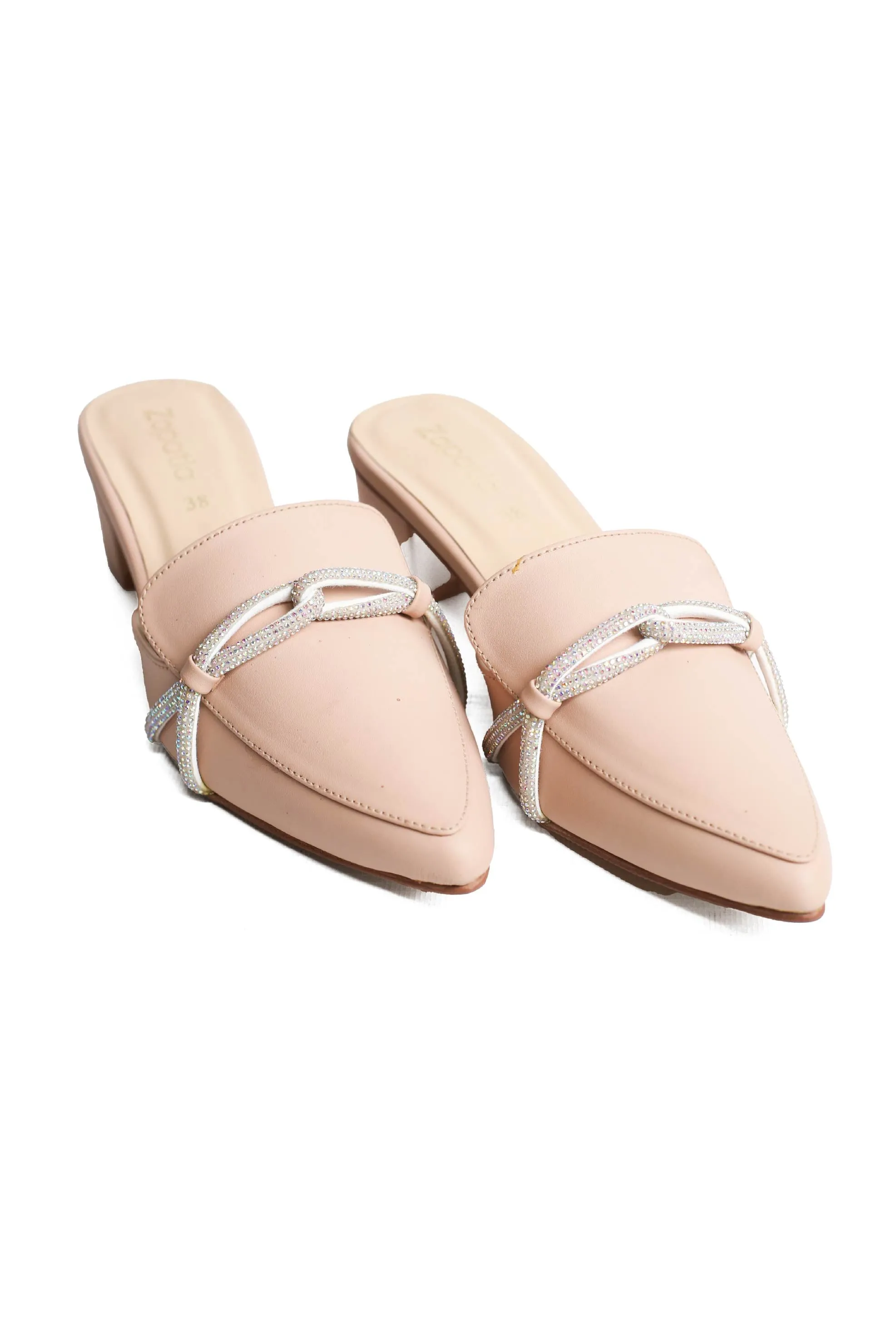 Pink Rhinestone decor Mule CS23