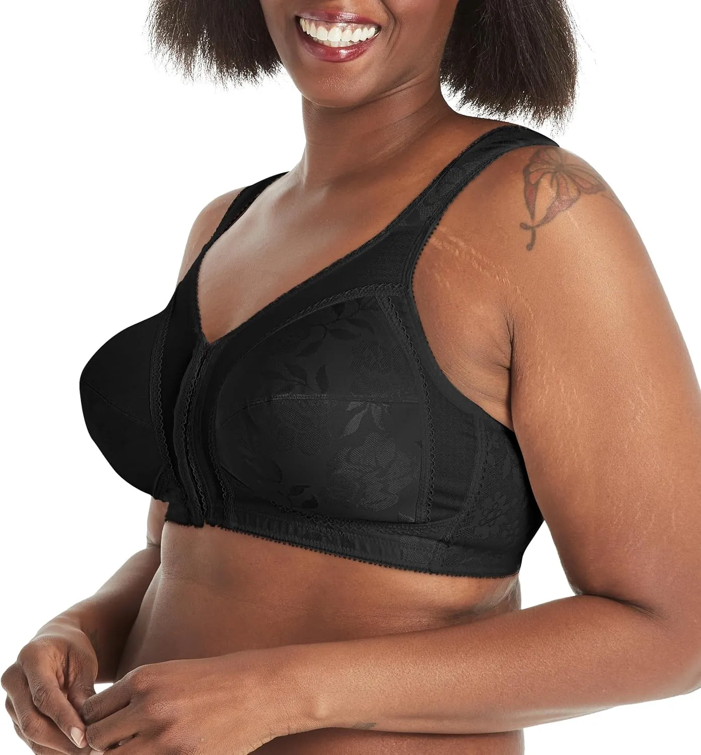 Playtex Women's Wireless Bra, 18 Hour Plus-Size Bras Available, Front Close, Supportive, 4695