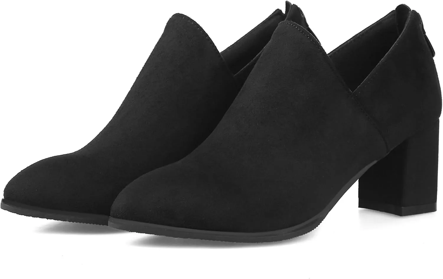 Pointed Toe Oxford Women Lace Up Block Heel