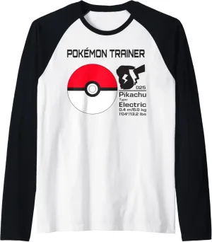 Pokémon Pokeball Trainer Raglan Baseball Tee