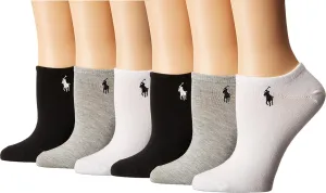 Polo Ralph Lauren Blue Label Ultra Low Flat Knit Anklet Sock - 6 Pack (727704)