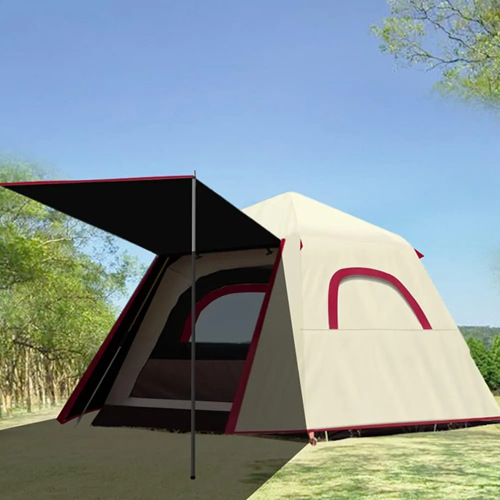 Pop Up Tents for Camping 3-4 Person Double Layer Waterproof Automatic Instant Tent Portable Cabana Beach Tent for Outdoor Hiking