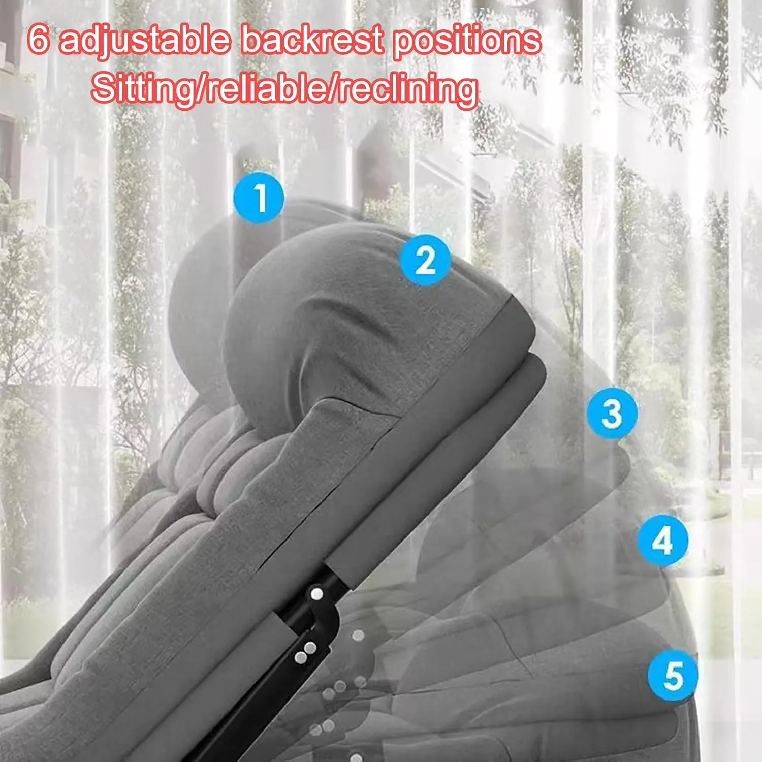 Portable Folding Lounge Chair,6 Adjustable Positions Folding Loading Chair,Camping Cot with Mattress for Adults,Folding Cots Sleeping for Home Garden Travel Beach Office Nap Camping Sleeping