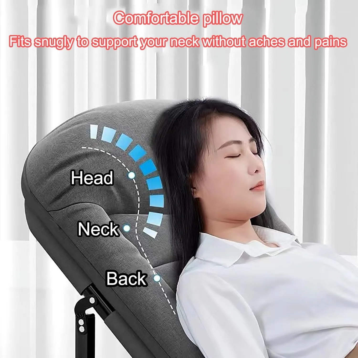 Portable Folding Lounge Chair,6 Adjustable Positions Folding Loading Chair,Camping Cot with Mattress for Adults,Folding Cots Sleeping for Home Garden Travel Beach Office Nap Camping Sleeping