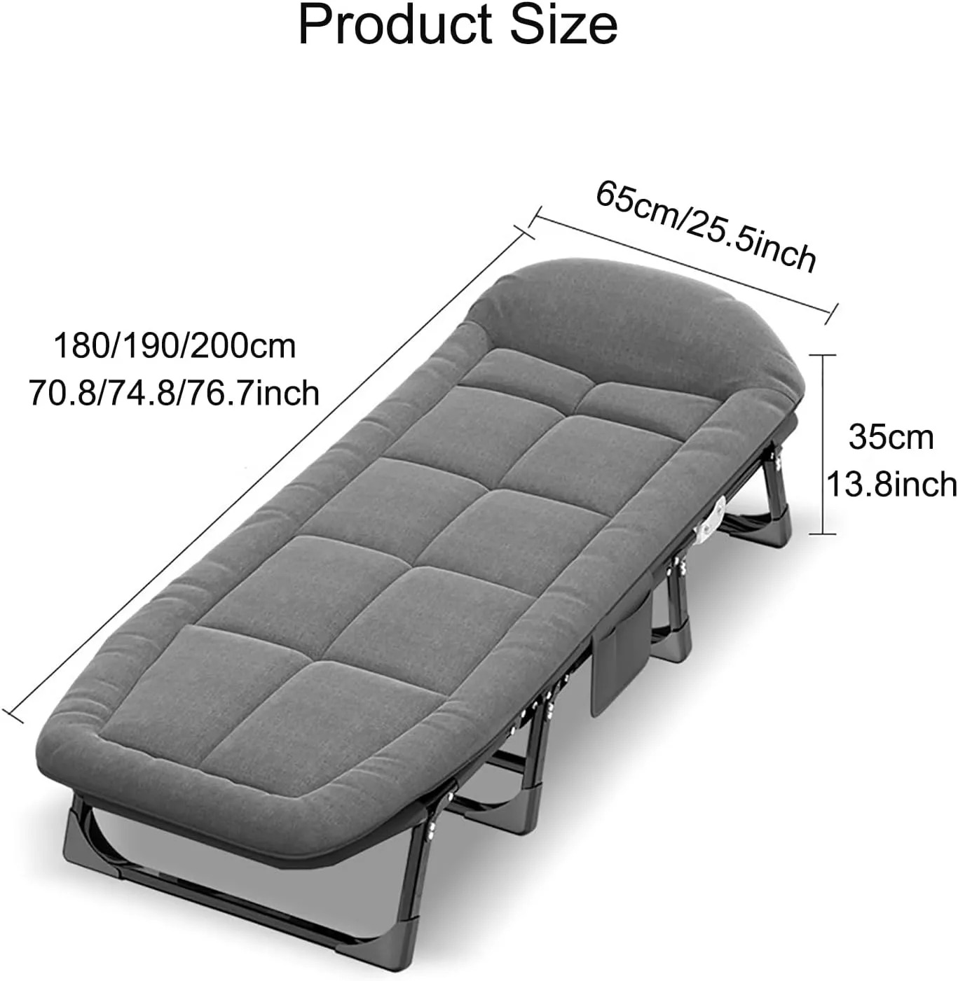 Portable Folding Lounge Chair,6 Adjustable Positions Folding Loading Chair,Camping Cot with Mattress for Adults,Folding Cots Sleeping for Home Garden Travel Beach Office Nap Camping Sleeping