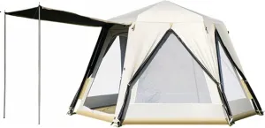 Portable Waterproof Instant Camping Tent, Easy And Quick Installation For 2/3/4 People, Dome Family Camping Multifunctional Tent, Double-layer Can Be Used As Pop-up Sunshade ( Color : White , Size : 3