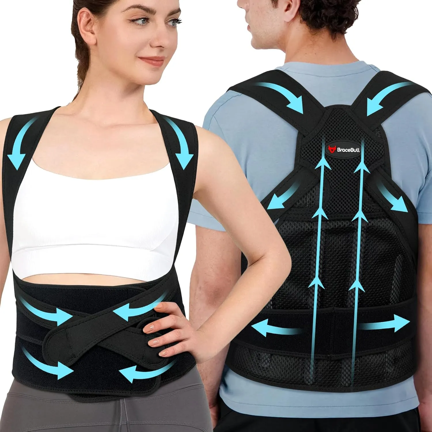Posture Corrector for Men and Women, Adjustable Upper Back Brace, Comfortable Shoulder Support for Spine Alignment, Posture Training and Daily Wear Under Clothes (Small)