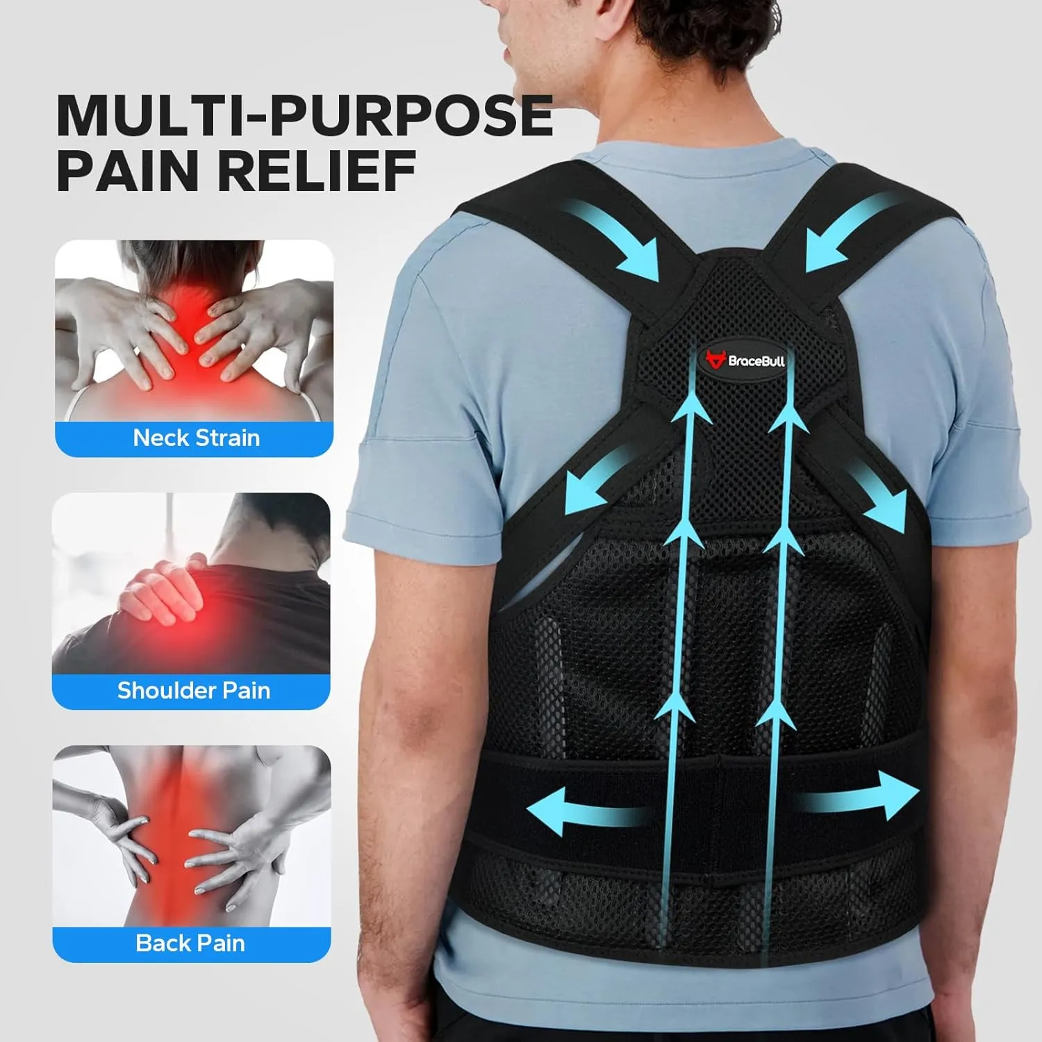 Posture Corrector for Men and Women, Adjustable Upper Back Brace, Comfortable Shoulder Support for Spine Alignment, Posture Training and Daily Wear Under Clothes (Small)