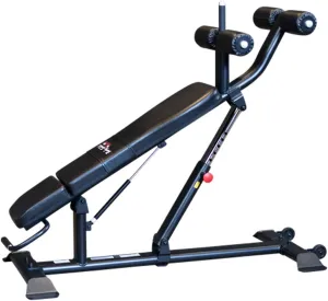 Pro ClubLine (SAB500B) Ab Bench by Body-Solid - Adjustable Sit Up/Weight Bench for Full Abdominal, Decline, Incline, and Flat Exercise, Black Finish