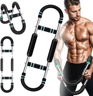 Pro-Grade Twister Arm Trainer- 60-100lb Adjustable Arm Chest Exerciser for Men,Portable Spring Resistance Chest Workout Equipment,Power Twister Bar with Anti-Slip Grips for Home Gym Strength Training
