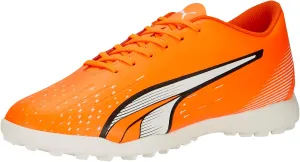PUMA Mens Ultra Play Turf Trainer Soccer Cleats, Ultra Orange-PUMA Mens White-Blue Glimmer, 11.5
