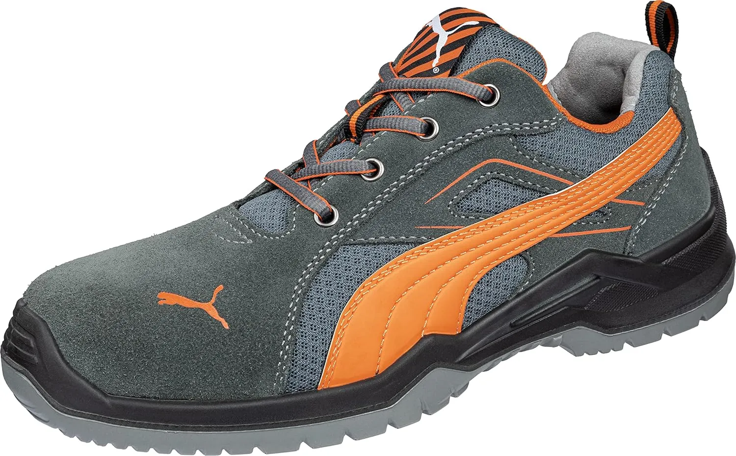 PUMA Safety Mens Omni Flash Low Lace Up Safety Trainer/Sneaker (8 US) (Orange)