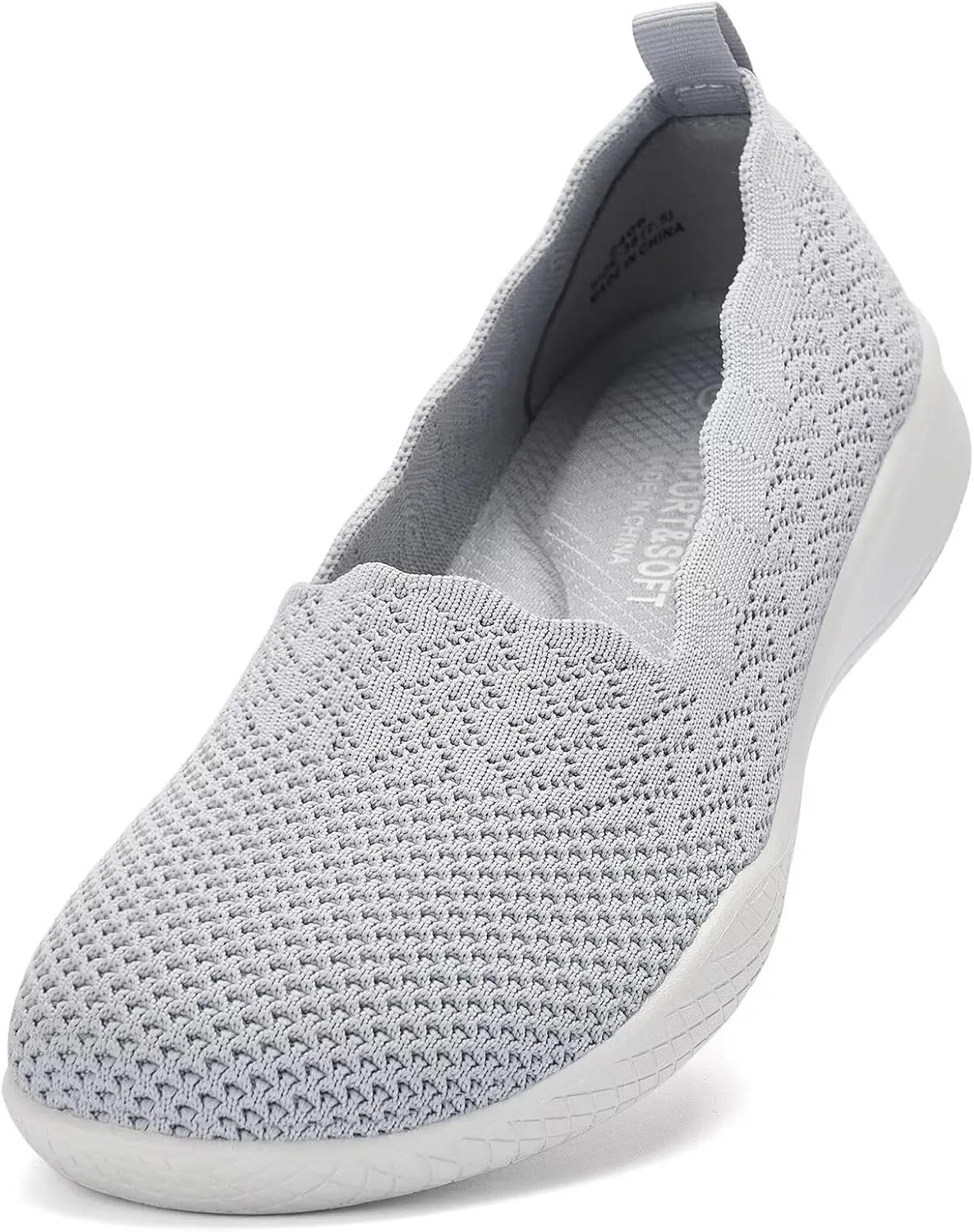Puxowe Women's Casual Slip on Walking Shoes-Lightweight Knit Loafer