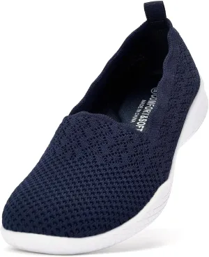 Puxowe Women's Casual Slip on Walking Shoes-Lightweight Knit Loafer