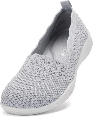 Puxowe Women's Casual Slip on Walking Shoes-Lightweight Knit Loafer