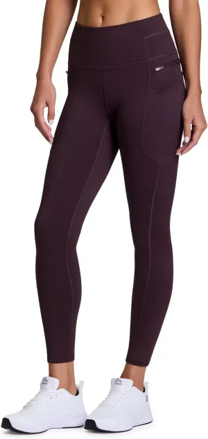 RBX Fleece-Lined Leggings for Women Yoga Pants with Pockets Gym Pants for Cold Weather Full-Length Leggings for Running Yoga