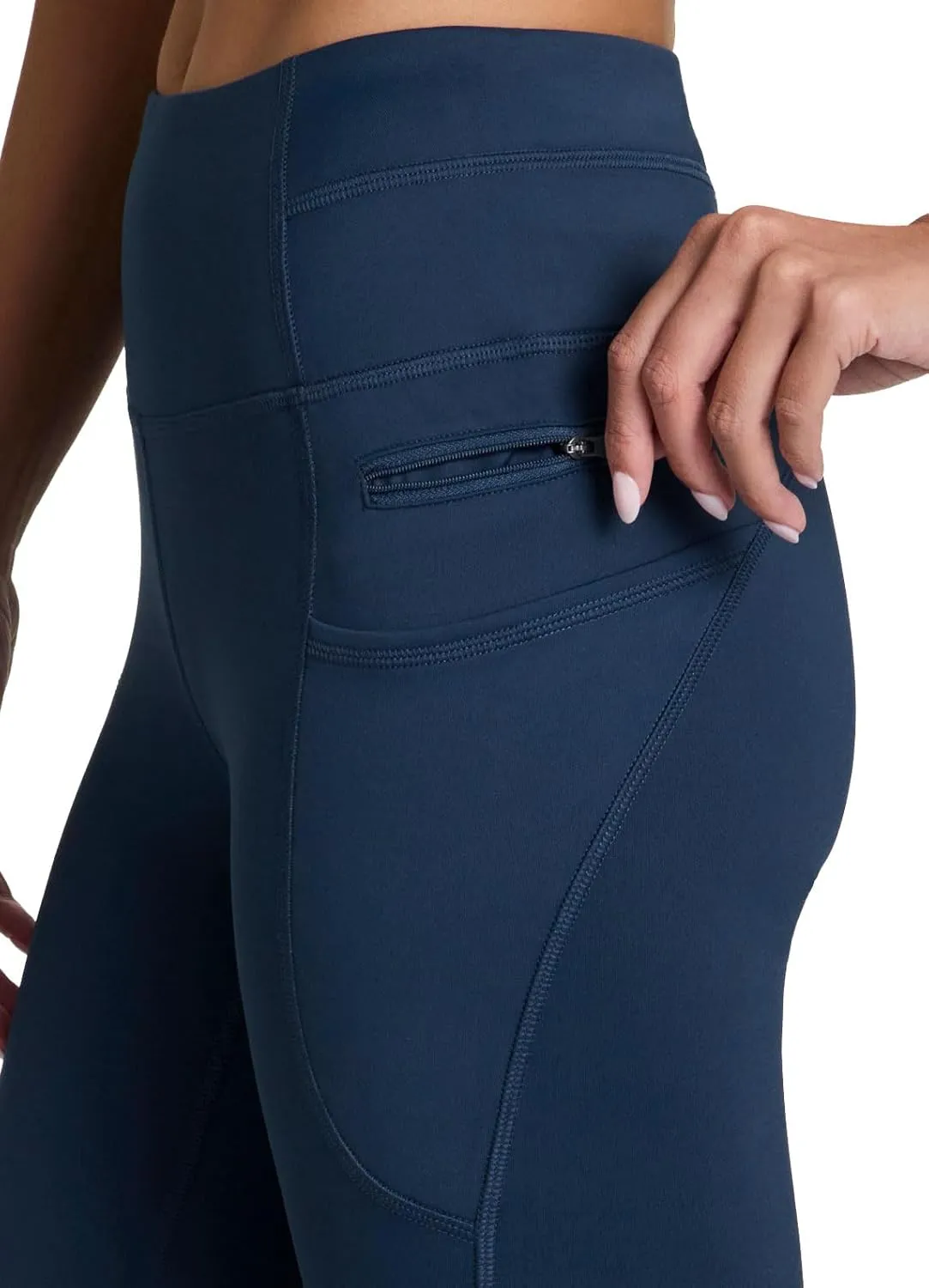 RBX Fleece-Lined Leggings for Women Yoga Pants with Pockets Gym Pants for Cold Weather Full-Length Leggings for Running Yoga