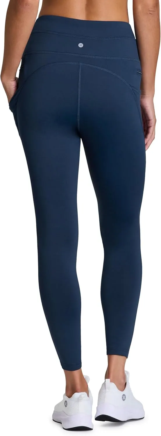 RBX Fleece-Lined Leggings for Women Yoga Pants with Pockets Gym Pants for Cold Weather Full-Length Leggings for Running Yoga