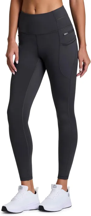 RBX Fleece-Lined Leggings for Women Yoga Pants with Pockets Gym Pants for Cold Weather Full-Length Leggings for Running Yoga