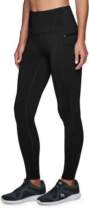 RBX Fleece-Lined Leggings for Women Yoga Pants with Pockets Gym Pants for Cold Weather Full-Length Leggings for Running Yoga
