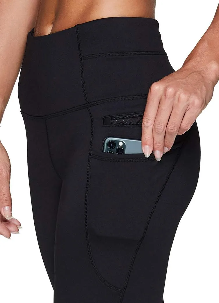 RBX Fleece-Lined Leggings for Women Yoga Pants with Pockets Gym Pants for Cold Weather Full-Length Leggings for Running Yoga
