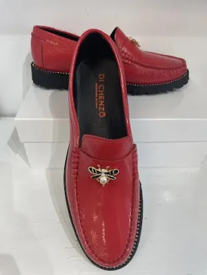 RED PATENT BEE LOAFER 9360 BY DI CHENZO