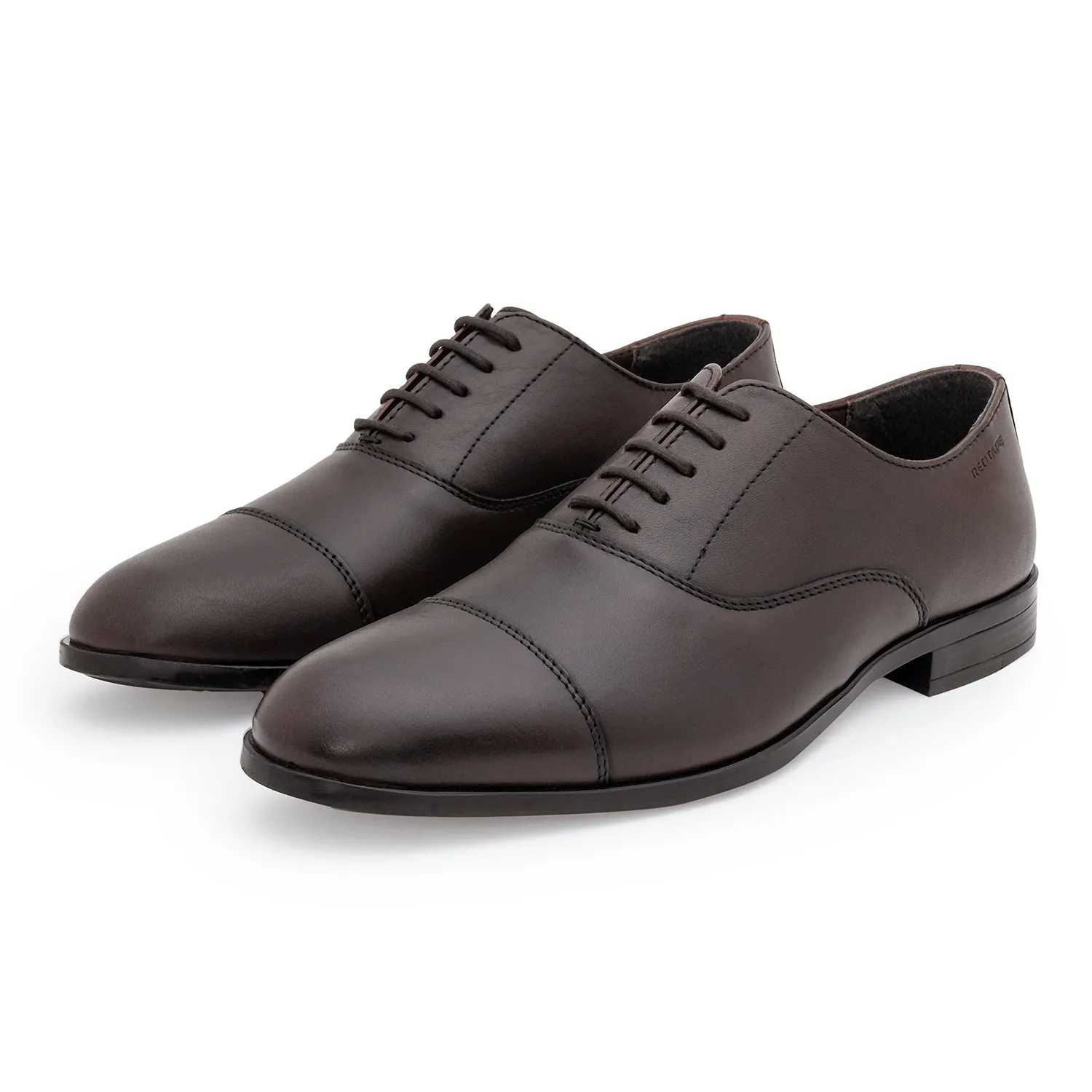 Red Tape Formal Oxford Shoes for Men |Refined Round-Toe Shaped Real Leather Shoes with Low-cut Pattern